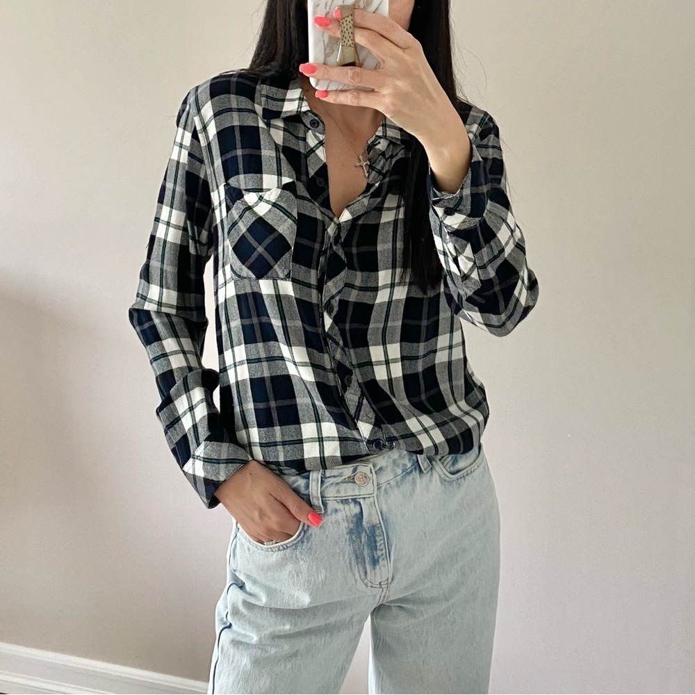 Rails Hunter Button Down Long Sleeve Plaid Button… - image 4